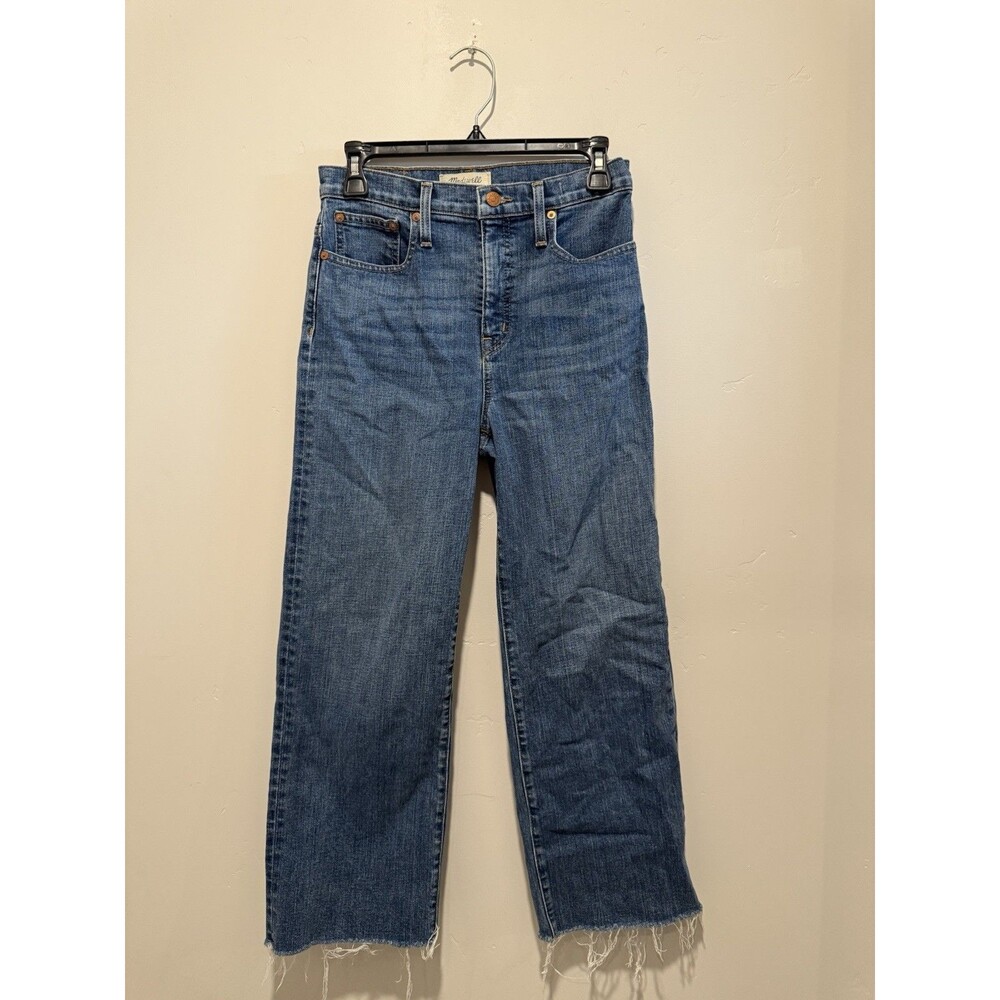 Madewell denim slim, wide leg jeans. Size 26